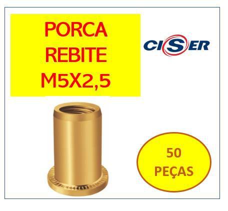 Imagem de Rebite Com Rosca Interna  Porca Rebite 3,0 H 13 M5 50 pçs