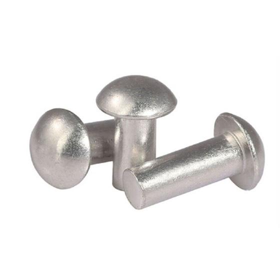 Imagem de Rebite Maciço Cabeça Reta De Alumínio 5/32 x 11 Pacote