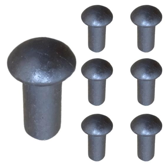 Imagem de Rebite Rebater Cabeça Redonda 5/32 x 1 Pol Maciço Ferro -1Kg