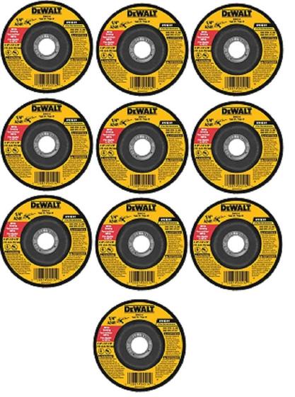 Imagem de Rebolo DeWalt DW4514B5 para Metal (4,5x1/4x7/8") - Pacote com 10 Unidades