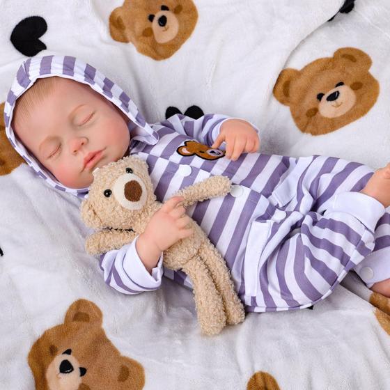 Imagem de Reborn Baby Doll BABESIDE Lifelike Boy de 20 polegadas com conjunto de presente para maiores de 3