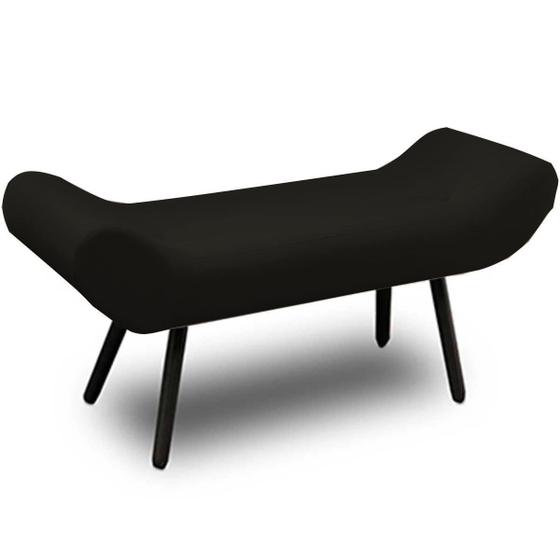 Imagem de Recamier Áustria 120 CM Suede Preto - D A Decor