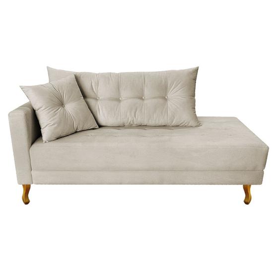 Imagem de Recamier Azura 140 cm com Almofada Lado Direito Suede - ADJ Decor