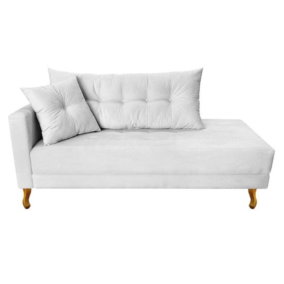 Imagem de Recamier Azura 140cm com Almofada Lado Direito Suede - Amarena Móveis