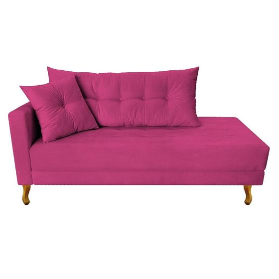 Imagem de Recamier Azura  160cm com Almofada Lado Direito Suede Pink - Amarena Móveis