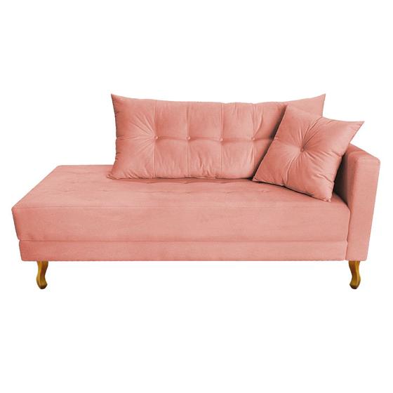 Imagem de Recamier Azura 185 cm com Almofada Lado Esquerdo Suede - ADJ Decor