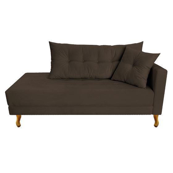 Imagem de Recamier Azura 185 cm com Almofada Lado Esquerdo Suede - ADJ Decor