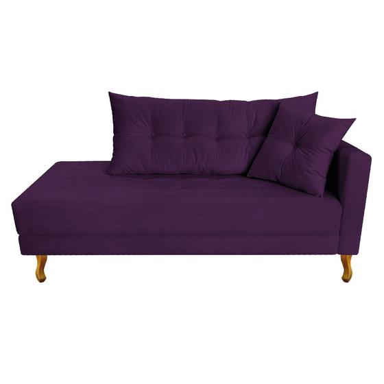 Imagem de Recamier Azura 185cm com Almofada Lado Esquerdo Suede - Amarena Móveis