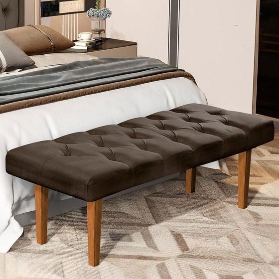 Imagem de Recamier Banco Paris Para Cama Casal Queen 150cm Suede Pavia Decorativo