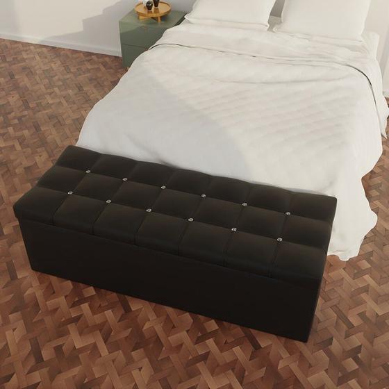 Imagem de Recamier Baú 160 cm Milão Styllus com Strass