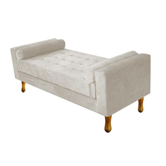 Imagem de Recamier Baú Félix Casal 140cm Suede Bege - ADJ Decor