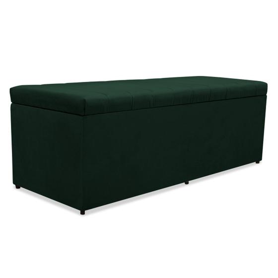 Imagem de Recamier baú mavi 195cm tecido suede verde