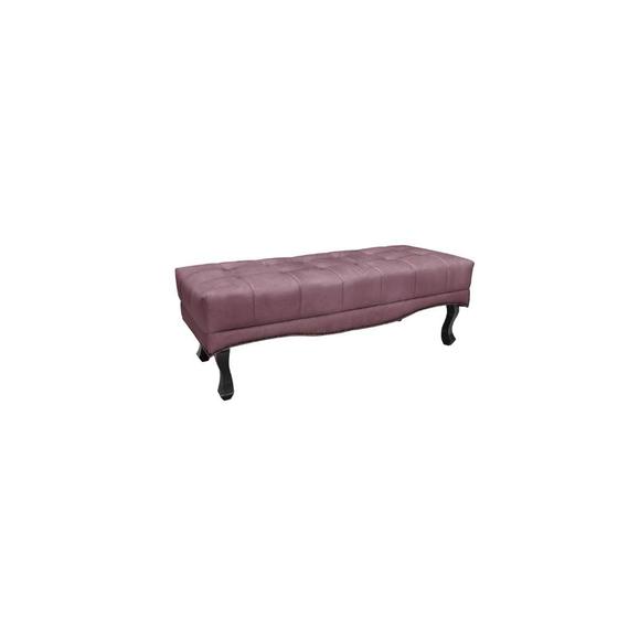 Imagem de Recamier Calçadeira Decorativo Vicenza 90 cm Veludo Roxo - Montanaris Decor