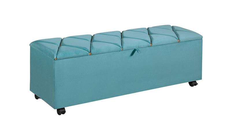 Imagem de Recamier Cama 85cm Alto Padrão Azul Turquesa