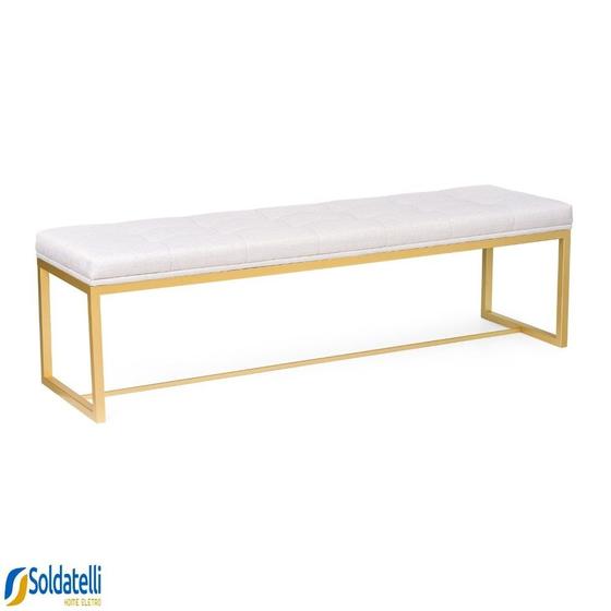 Imagem de Recamier Confort Tam Casal 140 cm Base Dourada Várias Cores - Datelli Design