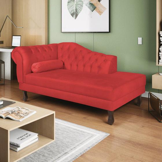 Imagem de Recamier Diana 160cm Lado Direito Corano Vermelho - ADJ Decor