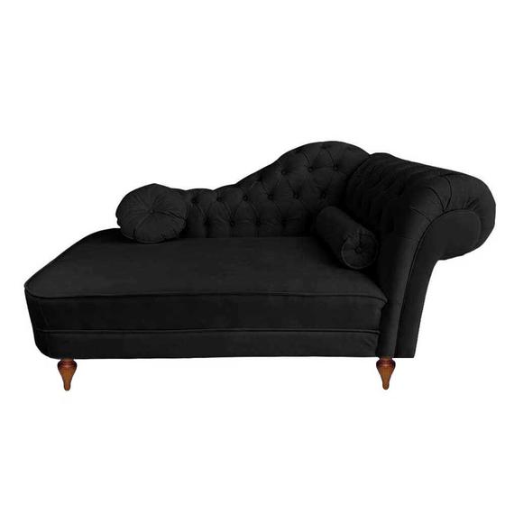 Imagem de Recamier Divã Chaise Sofá Decorativo 1,3m Roma Sala de Estar