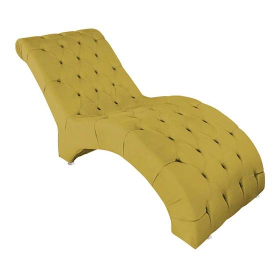 Imagem de Recamier Divã Espreguiçadeira Para Sala Cliníca  Aline Suede