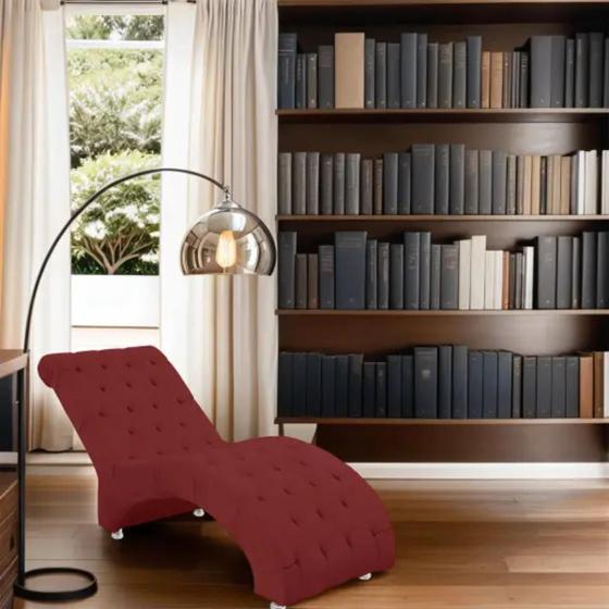Imagem de Recamier Divã Espreguiçadeira Para Sala e Cliníca Estética Leila Suede