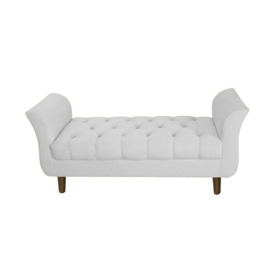 Imagem de Recamier Estofado Para Salão de Beleza 140 cm Grécia Corano Branco - DL DECOR