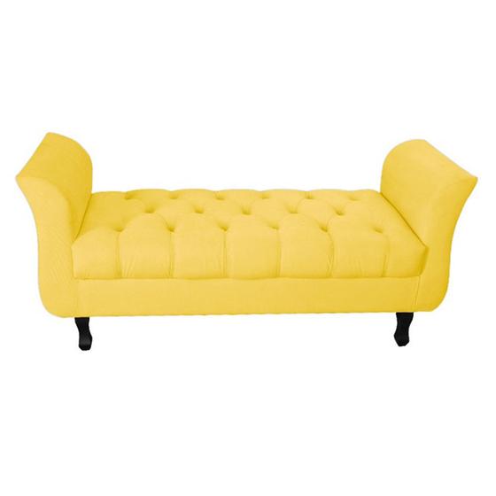 Imagem de Recamier Grecia Decorativa 160cm Suede Amarelo - Montanaris Decor