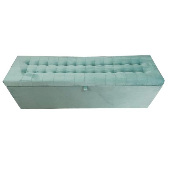 Imagem de RECAMIER PUFF BAÚ DECORATIVO - 1,20 CM - AzulTiffany