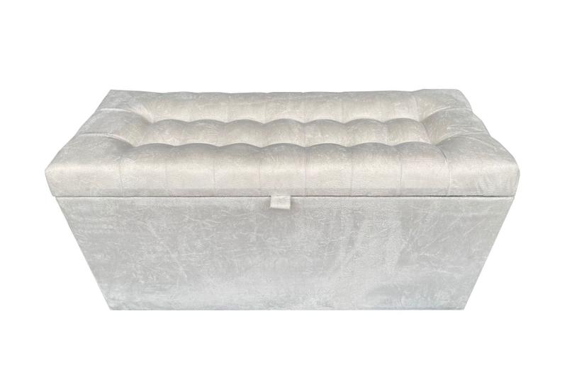 Imagem de Recamier puff baú decorativo - 1,20 cm - creme