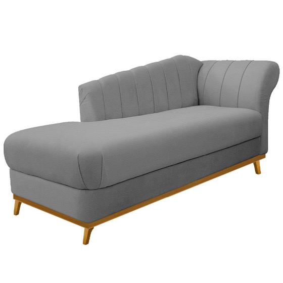 Imagem de Recamier Vanessa 160cm Lado Esquerdo Corano Cinza - ADJ Decor