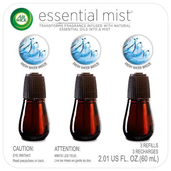 Imagem de Recarga Air Wick Essential Mist em águas frescas, pacote com 3