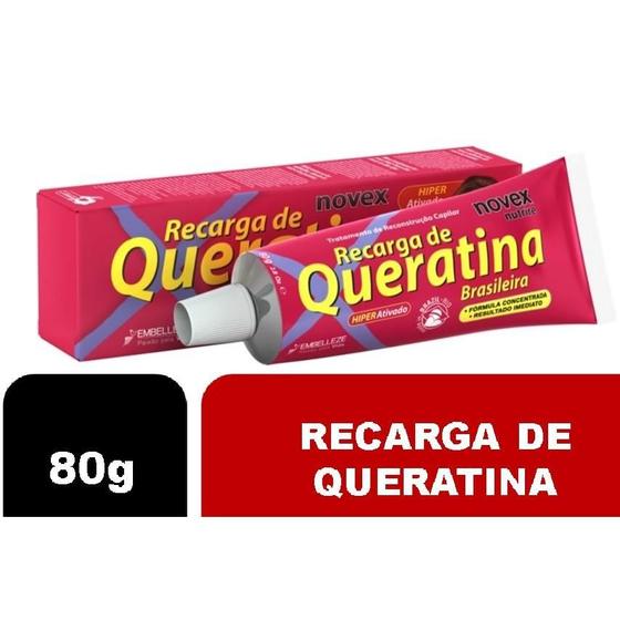 Imagem de Recarga de Queratina Novex 80g - Reconstrutor Capilar