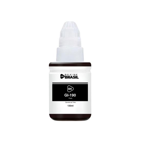 Recarga de tinta GI190 Preto compatível Canon Pixma G3111 - Bulk Ink do Brasil Imagem de Recarga de tinta GI190 Preto compatível Canon Pixma G3111