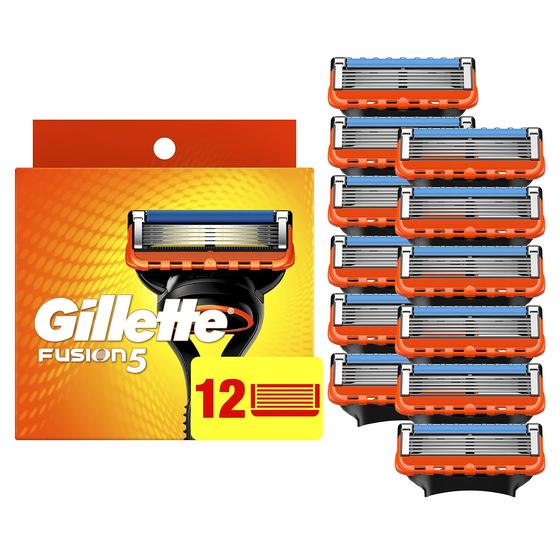 Imagem de Recargas de Lâminas Gillette Fusion5 para Homens - Pacote com 12 Unidades