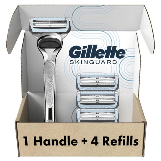 Imagem de Recargas Razors Gillette SkinGuard 1 Razor 4 Blade para homens