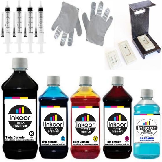 Imagem de Recarregue Você Mesmo Seus Cartuchos Inkcor Compatível com Canon 140 141 145 146 Kit Recarga