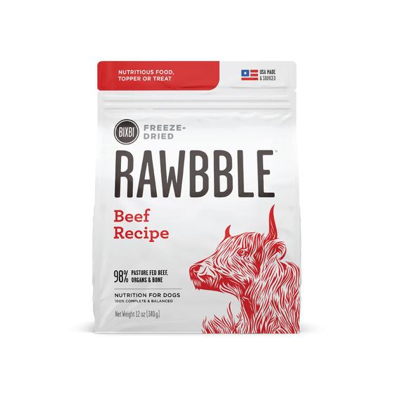 Imagem de Receita de ração liofilizada para cães BIXBI Rawbble Beef 350mL