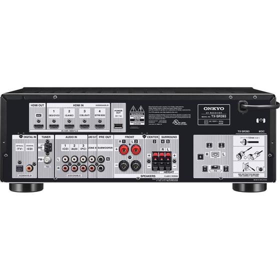 Imagem de Receiver Av Onkyo TX-SR393 5.2 Canais 80 W 110V