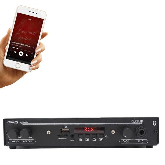 Imagem de Receiver Orion Slim 1002 Bluetooth Mic Sd Aux 2 Canais 40w