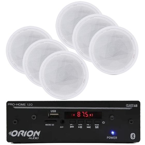 Receiver Pro Home 120w Rms 6 Caixas Gesso Brancas Menor preço em Receiver Pro Home 120w Rms 6 Caixas Gesso Brancas