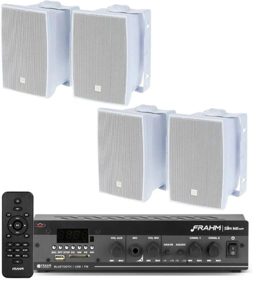 Receiver Som Ambiente Frahm Externo Interno + Caixa Jbl C321 com 4 caixas de som jbl Menor preço em Receiver Som Ambiente Frahm Externo Interno + Caixa Jbl C321 com 4 caixas de som jbl
