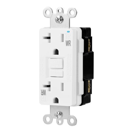 Imagem de Receptáculo GFCI Amazon Basics 20A à Prova d'Água - Branco
