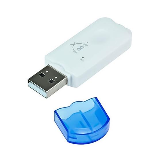 Imagem de Receptor Adaptador Bluetooth Som Radio Automotivo USB Branco