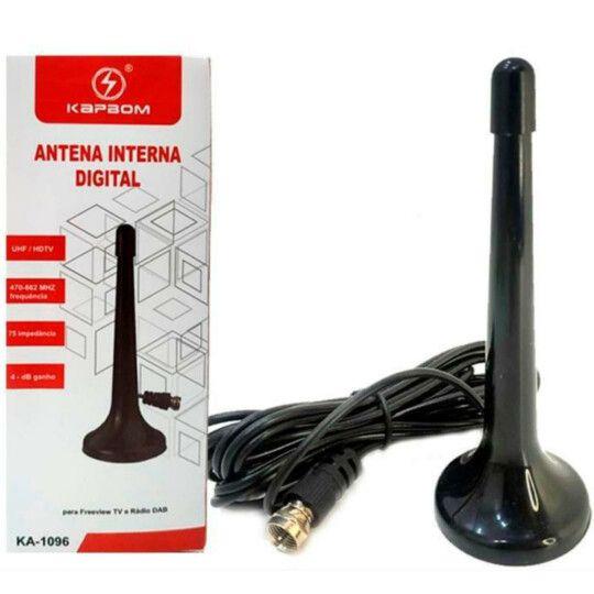 Imagem de Receptor Antena Interna Digital Tv 3m Hdtv 5dbi 4 Estágios