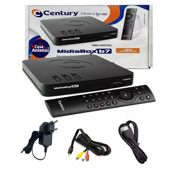 Imagem de Receptor Century Midiabox B7 HDTV Sat HD Atualizado SKY