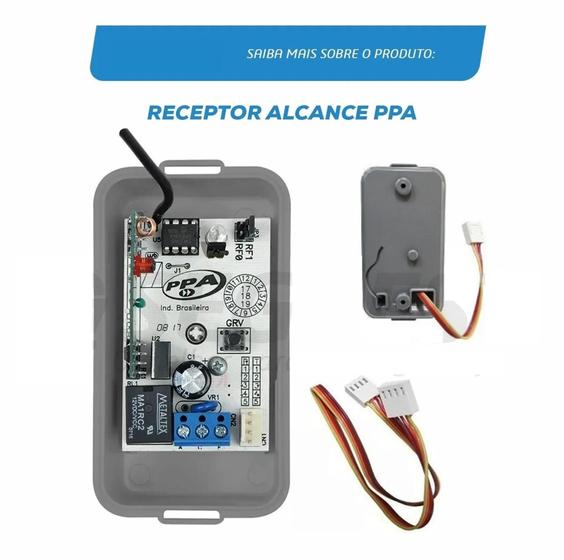 Imagem de Receptor Controle Alcance 433Mhz Portão Eletrônico Rele PPA 1770