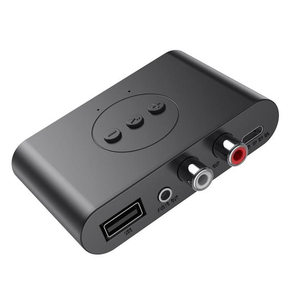 Imagem de Receptor de Música Bluetooth 5.0 com NFC - Kit Mãos-Livres para Carro com Saída Dupla