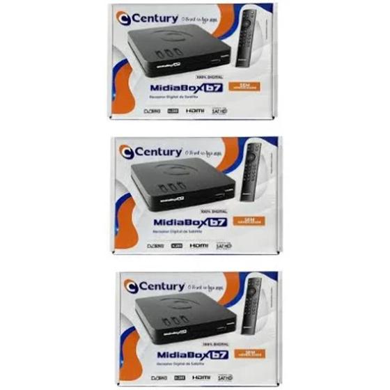 Imagem de Receptor Digital Century kit Com 03 Midia Box B7