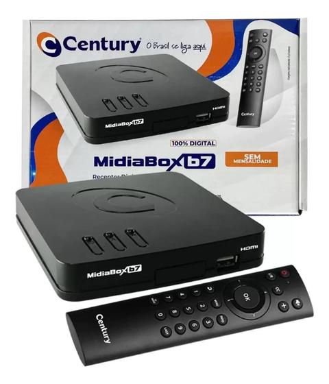 Receptor Digital HDTV Midiabox B7 Century Menor preço em Receptor Digital HDTV Midiabox B7 Century