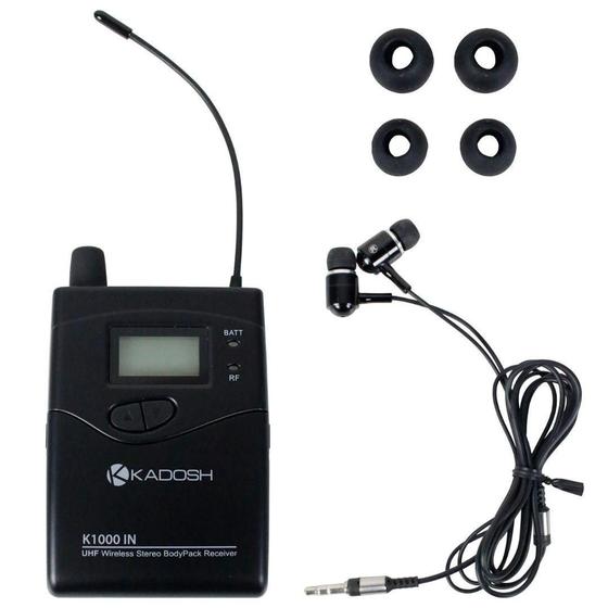 Imagem de Receptor Kadosh K-1000In Bodypack Monitor In Ear Fone K1000