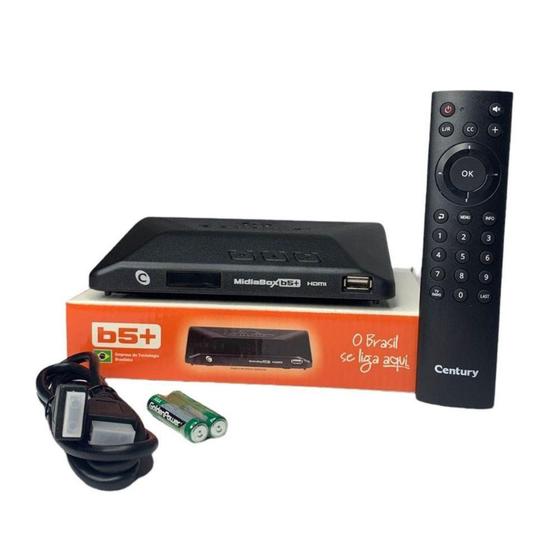 Receptor Midiabox B5+ Century Compativel 5g Banda Ku E SATHD Menor preço em Receptor Midiabox B5+ Century Compativel 5g Banda Ku E SATHD