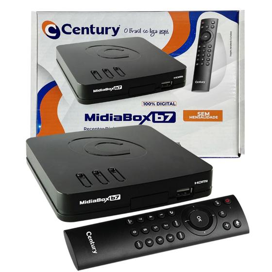 Receptor Midiabox B5 Century Hd Digital Tv Banda Ku, C E 5g Com Cabo P2 Para Parabólica Menor preço em Receptor Midiabox B5 Century Hd Digital Tv Banda Ku, C E 5g Com Cabo P2 Para Parabólica